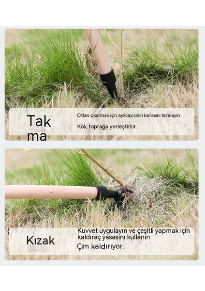 Bahçe Açık Eğilme Olmadan Ayakta Manuel Çim Temizleyici (Yurt Dışından) fırsatları