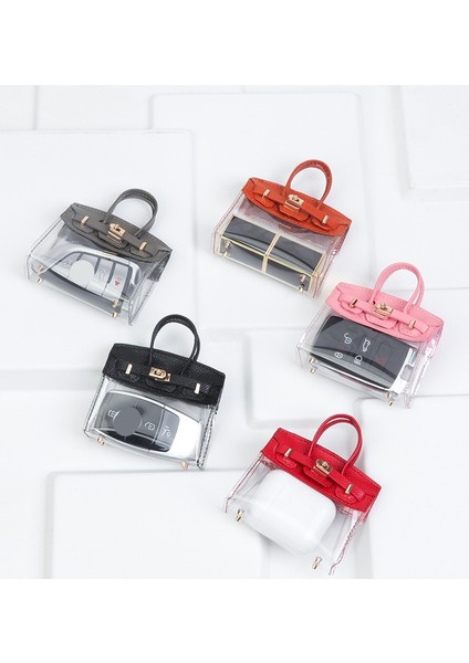 Bayan Güzel Narin Şeffaf Kulaklık Araba Anahtarı Çanta (Yurt Dışından) fırsatları