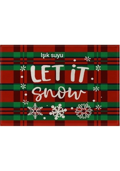 45CM Noel Pamuk Keten Isı Yalıtım Placemats (Yurt Dışından)