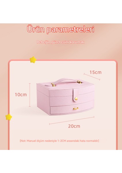 Çocuk Çift Çekmece Saç Aksesuarları Saklama Kutusu (Yurt Dışından) indirimleri