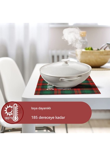 45CM Noel Pamuk Keten Isı Yalıtım Placemats (Yurt Dışından) fiyatları