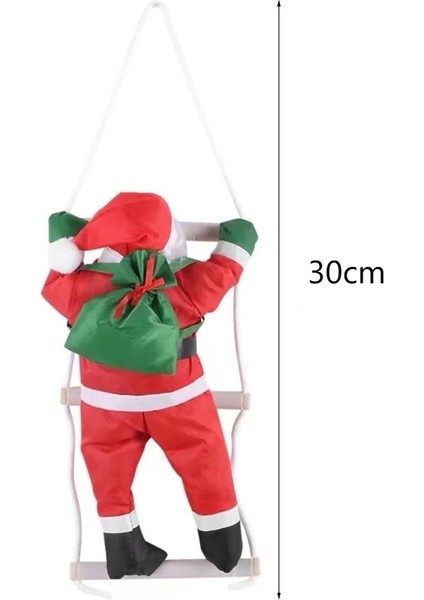 Tek Kişilik Yatak Odası Penceresi Noel Merdiveni 30CM Noel Baba Süslemeleri (Yurt Dışından)