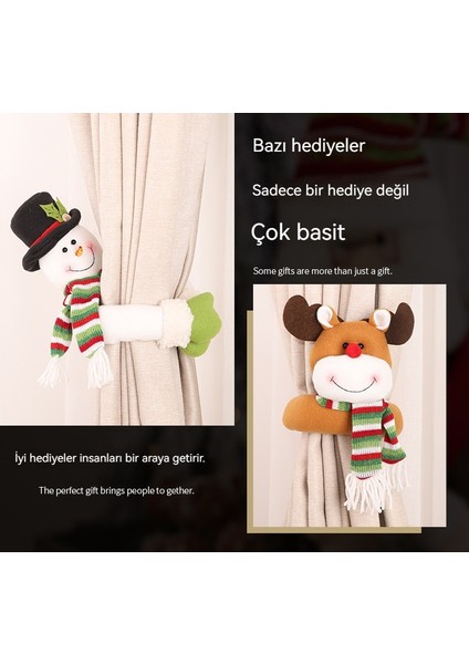 Ev Yatak Odası Noel Perde Toka Dekorasyon (Yurt Dışından)