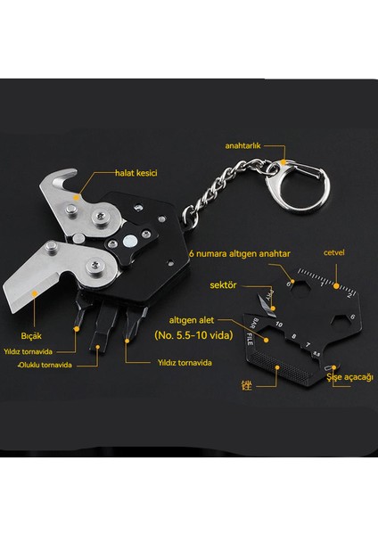 Çok Fonksiyonlu Açık Katlanabilir Taşınabilir Anahtarlık (Yurt Dışından) fiyatları