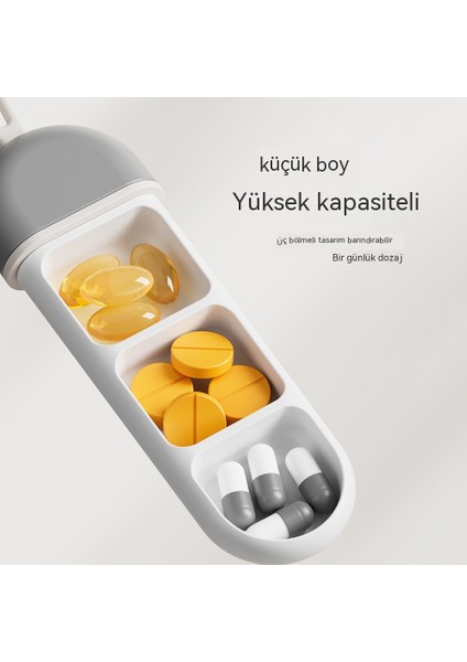 Ev Kullanımı Için Kullanışlı Üç Bölmeli Saklama Hapı Kutusu (Yurt Dışından)