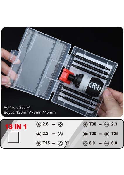 Çok Fonksiyonlu Kombinasyon 13'ü 1 Arada Çift Amaçlı Tornavida Seti (Yurt Dışından) fırsatları