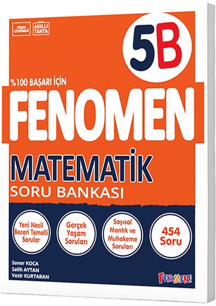 Fenomen 5. Sınıf Matematik Soru Bankası A ve B Kitabı 2 Kitap