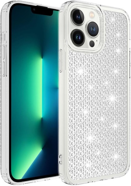 Apple iPhone 13 Pro Max Kılıf Airbagli Parlak Tasarımlı Snow Kapak