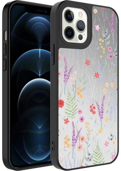 Apple iPhone 12 Pro Max Kılıf Aynalı Desenli Kamera Korumalı Parlak Mirror Kapak