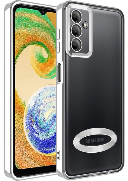 Samsung Galaxy A24 Kılıf Kamera Korumalı Logo Gösteren Şeffaf Kapak