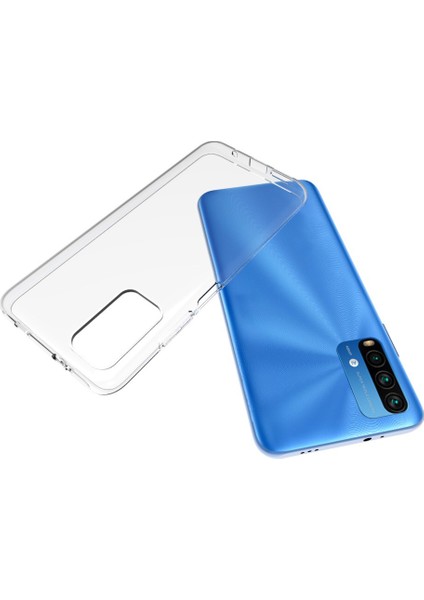 Xiaomi Redmi 9t Kılıf Şeffaf Silikon Hibrit Case Kapak