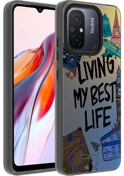 Xiaomi Redmi 12C Kılıf Desenli Dragon Sert Kapak