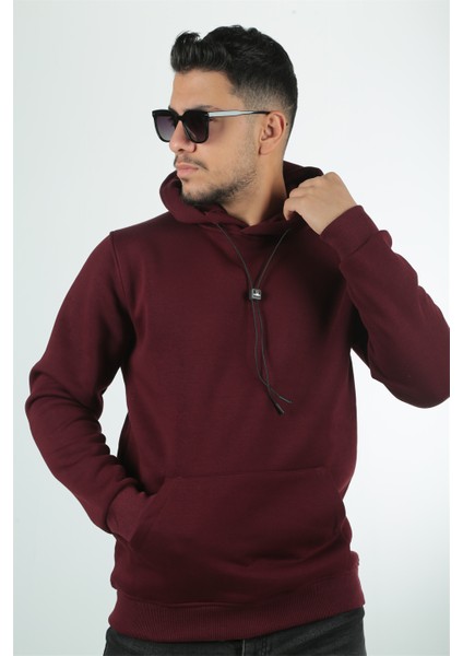 Basic Sweatshirt Regular Fit-Bordo