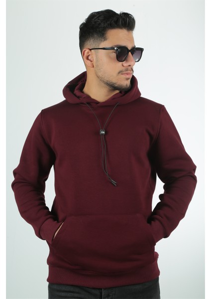 Basic Sweatshirt Regular Fit-Bordo