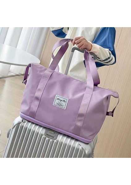 Yeni Katlanır Seyahat Çantası Moda Spor Çantası Islak ve Kuru Ayırma Büyük Kapasite Genişletme Çantası (Yurt Dışından) fiyatları