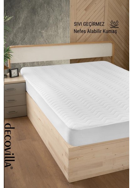 Micro Kapitone Fitted Full Kenar Su Sıvı Geçirmez Yatak Koruyucu Alez Çarşaf Beyaz fiyatları