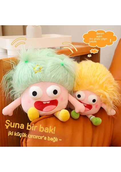 35CM Uzun Saçlı Figür Bebek Peluş Oyuncak (Yurt Dışından)