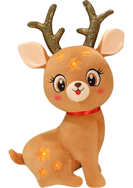 33CM Sevimli Sika Geyiği Peluş Oyuncak Bebek (Yurt Dışından)