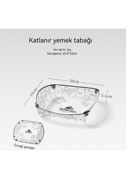 900 ml Açık Ev Partisi Ultra Hafif Katlanır Taşınabilir Yemek Tabağı (Yurt Dışından)