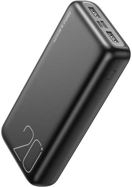 -PR183 Siyah 20.000 Mah Taşınabilir Hızlı Şarj Aleti Powerbank