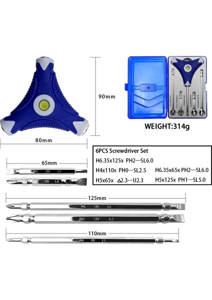 6'sı 1 Arada Üçgen Saplı Tornavida Seti (Yurt Dışından) fiyatları