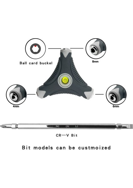 6'sı 1 Arada Üçgen Saplı Tornavida Seti (Yurt Dışından)