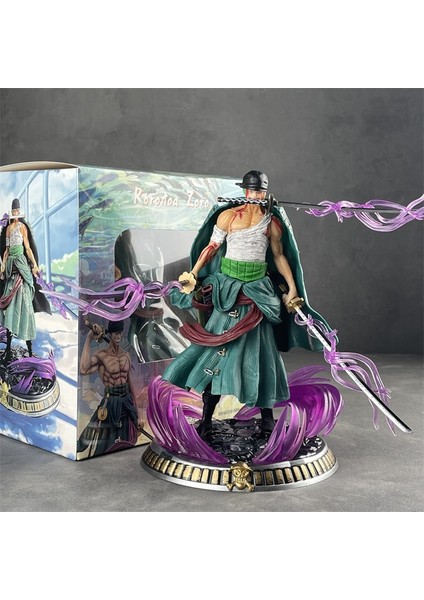 One Piece Zoro Üç Kılıç Stili Özel Sürüm Anime Karakter Modeli (Yurt Dışından)