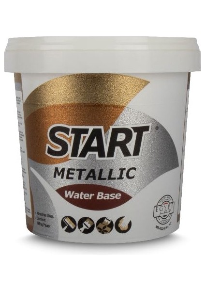 Paınts Start Metallıc 0,75 L. Dekoratif Boya GLC0008 silver (gümüş)rengi