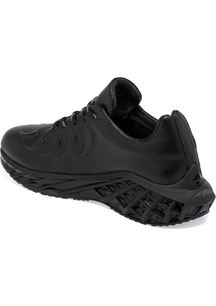 Siyah Deri Kadın Sneaker - K23S1AY67035-A23