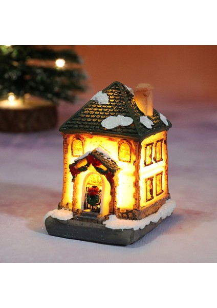 Noel Süsleri Reçine Küçük Ev Mikro Peyzaj Reçine Ev Küçük Süsler Noel Hediyeleri (Yurt Dışından) modelleri