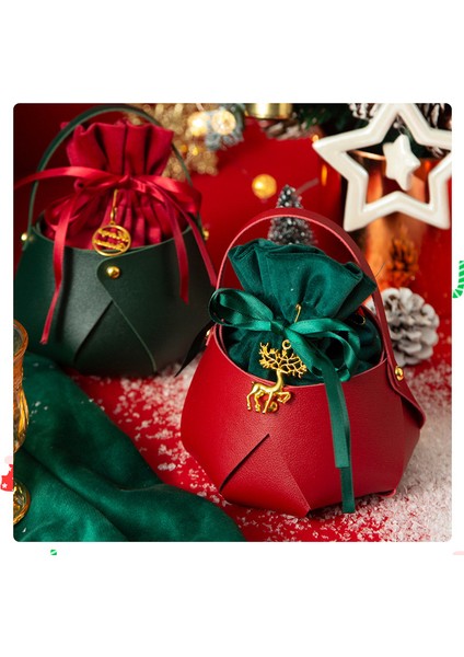 Noel Elma Çantası Hediye Çantası Noel Arifesi Meyve Elma Ambalaj Kutusu Çanta (Yurt Dışından)