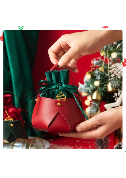 Noel Elma Çantası Hediye Çantası Noel Arifesi Meyve Elma Ambalaj Kutusu Çanta (Yurt Dışından)