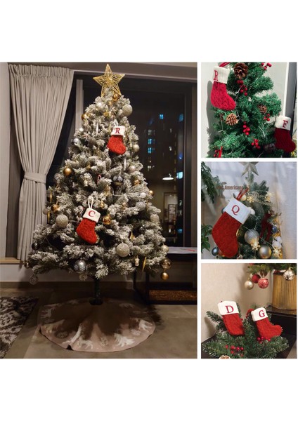 Noel Hediyesi Çantası, Zarif Örme Noel Çorapları, Noel Ağacı Süsleri, Kolyeler (Yurt Dışından)