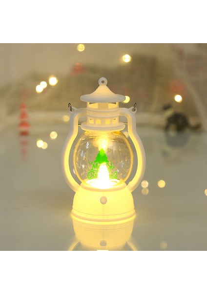 Noel Pony Fener Gece Lambası Taşınabilir Küçük Gaz Lambası Anaokulu Çocuk Noel Hediyesi Pişirme Dekoratif Süsler (Yurt Dışından)