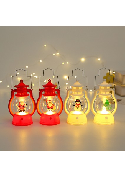 Noel Pony Fener Gece Lambası Taşınabilir Küçük Gaz Lambası Anaokulu Çocuk Noel Hediyesi Pişirme Dekoratif Süsler (Yurt Dışından) fırsatları