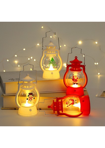 Noel Pony Fener Gece Lambası Taşınabilir Küçük Gaz Lambası Anaokulu Çocuk Noel Hediyesi Pişirme Dekoratif Süsler (Yurt Dışından) fiyatları