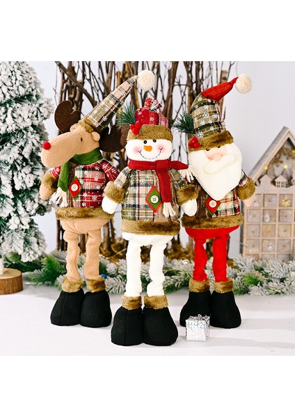 Noel Geri Çekilebilir Noel Baba Kardan Adam Bebek Bebek Otel Alışveriş Merkezi Dekorasyonu Noel Süsleri (Yurt Dışından) modelleri