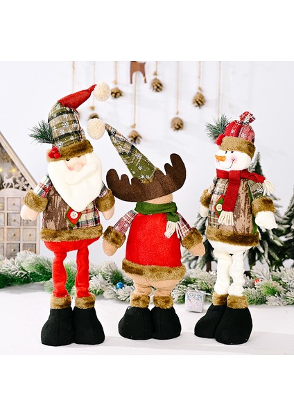 Noel Geri Çekilebilir Noel Baba Kardan Adam Bebek Bebek Otel Alışveriş Merkezi Dekorasyonu Noel Süsleri (Yurt Dışından) fırsatları