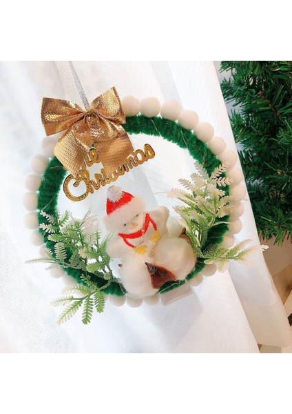 Yaratıcı Noel Kolye Sahne Düzenlemesi, Işıklı Vitrinli Çelenk, Noel Süsleri (Yurt Dışından)