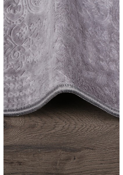 Nova Gri 60X100 + 50X60 cm 2'li Köşeli Ponpon Saçaklı Banyo Halısı Kaymaz Yıkanabilir Paspas Seti modelleri