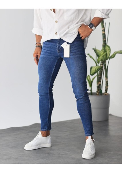 Premium Slim Fit Kot Mavi Pantolon