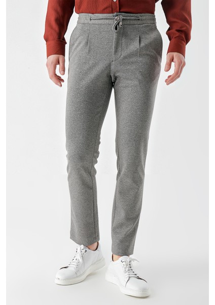 Erkek Gri Poliviskon Trend Ipli Jogger Slim Fit Spor Pantolon fiyatları