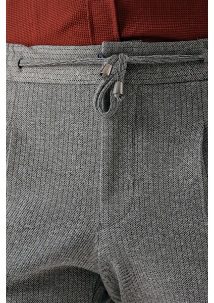Erkek Gri Poliviskon Trend Ipli Jogger Slim Fit Spor Pantolon fırsatları
