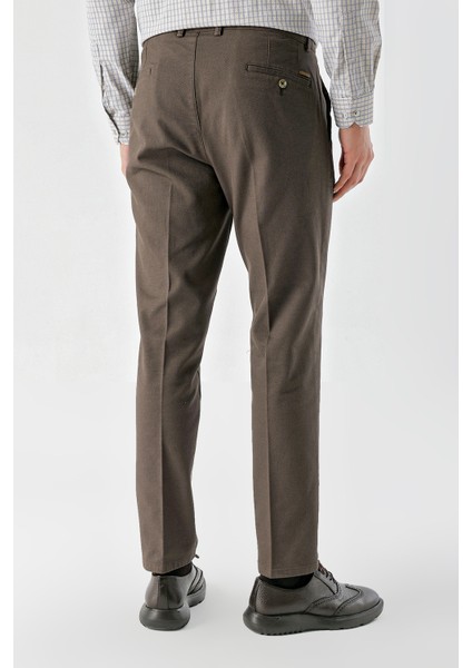 Erkek Kahve Pamuk Yan Cep Dynamic Fit Chino Pantolon fırsatları