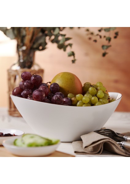 Bambu Servisli 3'lü Çerezlik ve 26 cm Kase