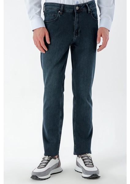 Erkek Kahve Denim 5 Cep Dynamic Fit Jean Kot Pantolon