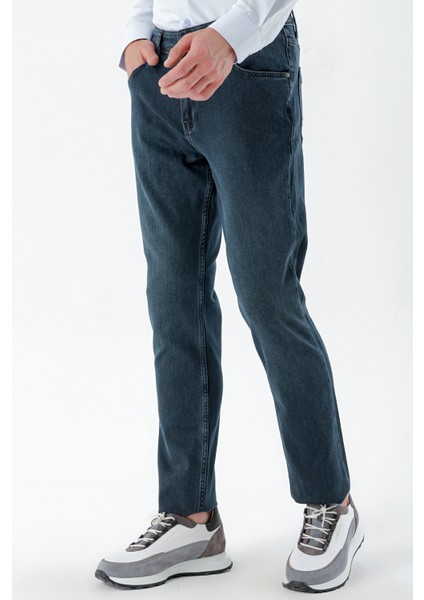 Erkek Kahve Denim 5 Cep Dynamic Fit Jean Kot Pantolon modelleri