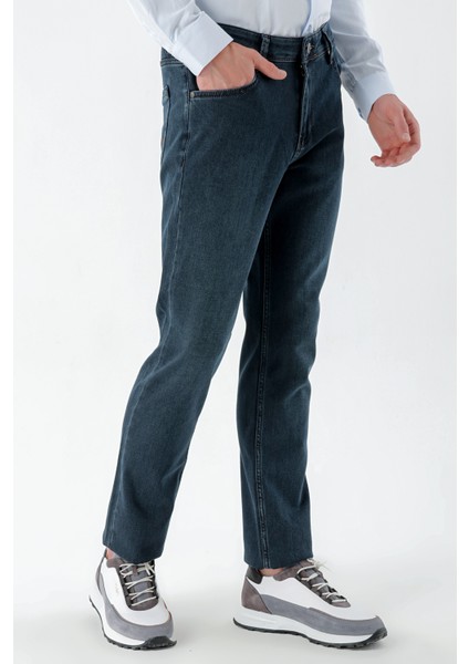 Erkek Kahve Denim 5 Cep Dynamic Fit Jean Kot Pantolon fırsatları