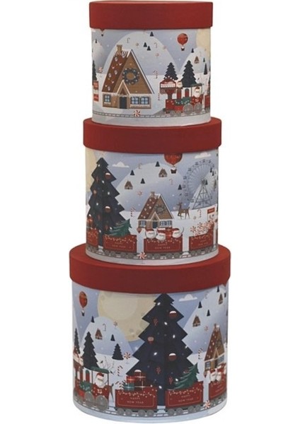 Yılbaşı Noel Hediye Kutusu 3 Lü Set