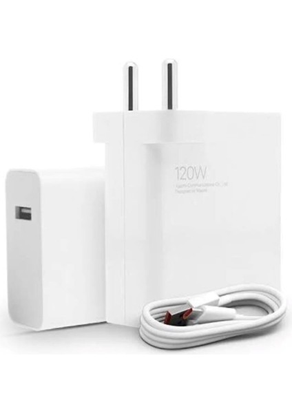 Eco Center Xiaomi Huawei Oppo Poco Uyumlu Turbo 120W Hızlı Şarj Destekli Adaptör ve Kablo Seti